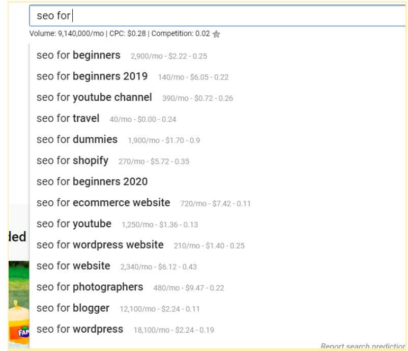 Searching for Keywords in YouTube