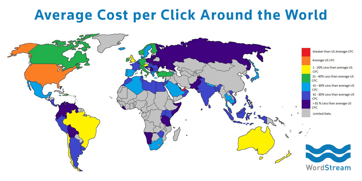 Avg CPC Around the World