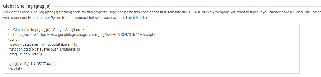 Global Site Tag