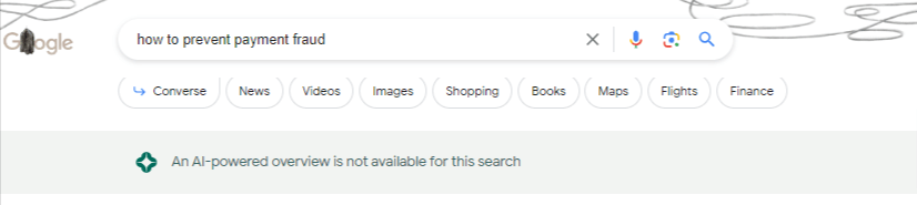 Google SGE testing - how to prevent payment fraud